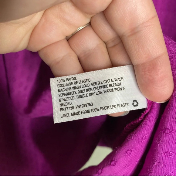 ✨NWT Target Knox Rose Purple Puff Sleeve Ruffle Neck Peasant Blouse Top Size XXL - Picture 11 of 12